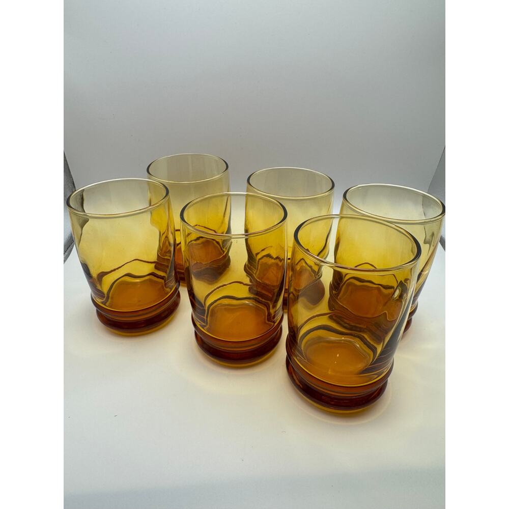 Set of 4 Vintage Libbey Glass Co Juice Glass retro glam 1950s style